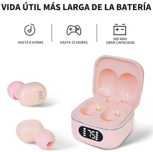 Audífonos Inalámbricos Bluetooth Jkmx Jk5 Rosado