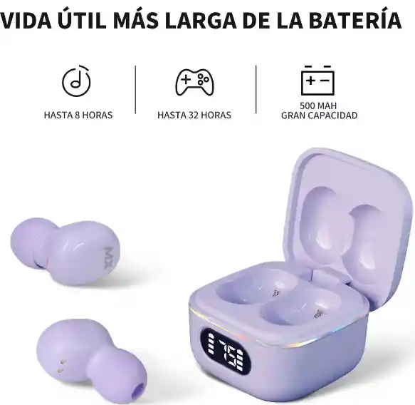 Audífonos Inalámbricos Bluetooth Jkmx Jk5 Morado