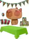 Kit Fiesta Platos Vasos Piñata Mantel Capibara Capybara