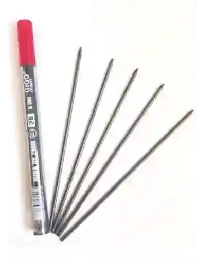 Minas Gruesas 2 Mm 2b Negro X 5 Uds Repuesto Portaminas