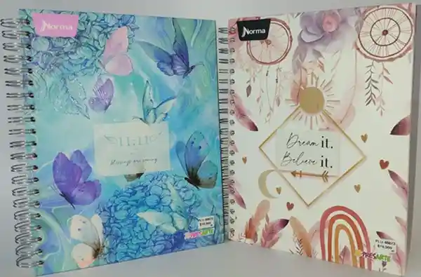 Cuaderno Argollado Grande 5 Materias Cuadriculado X-presarte Femenino 558935