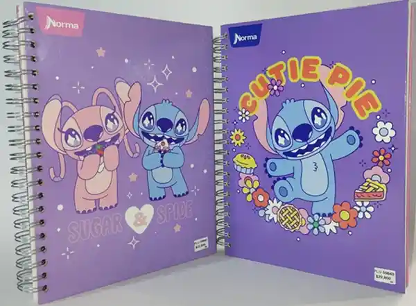 Cuaderno Argollado Durabook Lite Grande 7 Materias Cuadriculado Stitch