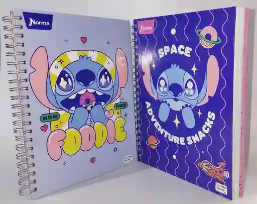 Cuaderno Argollado Durabook Lite Grande 7 Materias Cuadriculado Stitch