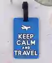 Etiqueta Para Equipaje Azul Maleta De Viaje Con Datos Personales Keepp Calm