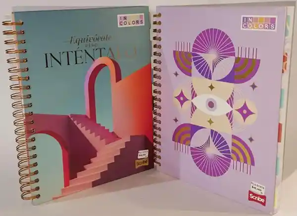 Cuaderno Argollado Durabook Grande 7 Materias Cuadriculado Incolors Scribe
