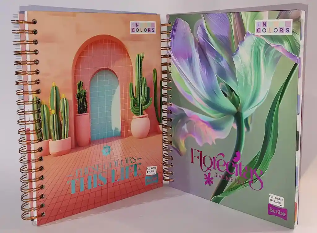 Cuaderno Argollado Durabook Grande 7 Materias Cuadriculado Incolors Scribe