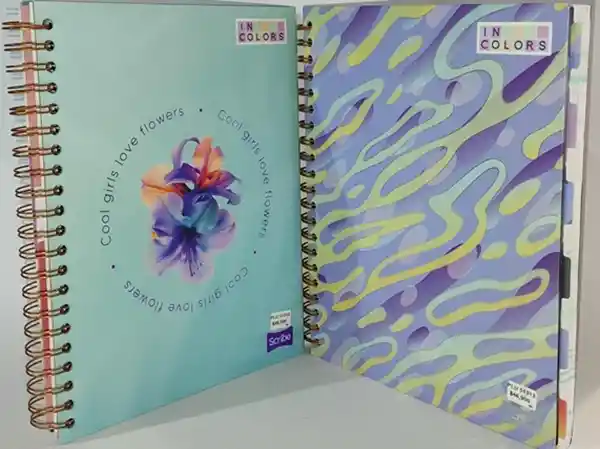 Cuaderno Argollado Durabook Grande 7 Materias Cuadriculado Incolors Scribe