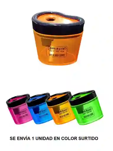 Sacapuntas Tajalapiz Estandar Traslucido Colores Surtidos Offi Esco Oe-414