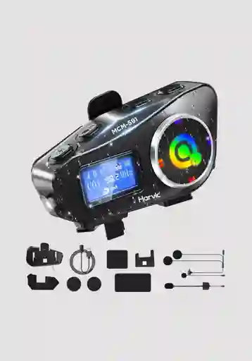 Intercomunicador Bluetooth Para Casco Con Pantalla Harvic