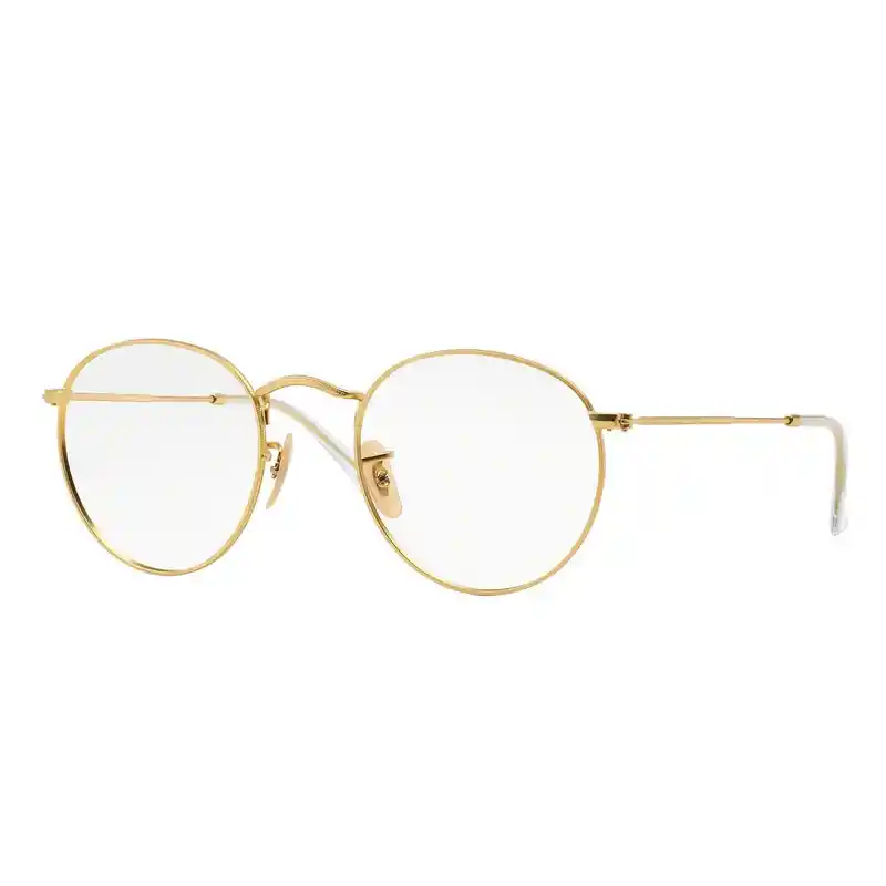 Montura De Gafas De Medida Ray Ban Round Metal Rb3447v 2730 Color Dorado Talla 47mm