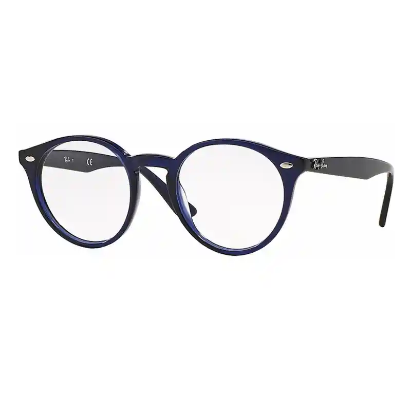 Montura De Gafas De Medida Ray Ban Round Rb2180v2013 Color Azul Talla 47mm