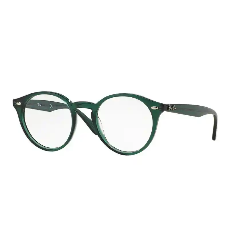 Montura De Gafas De Medida Ray Ban Round Rb2180v 5495 Color Verde Talla 49mm