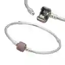 Pulsera Brazalete Pandora Con Circonitas Rosadas 590723czs Plata 925 - 18cm