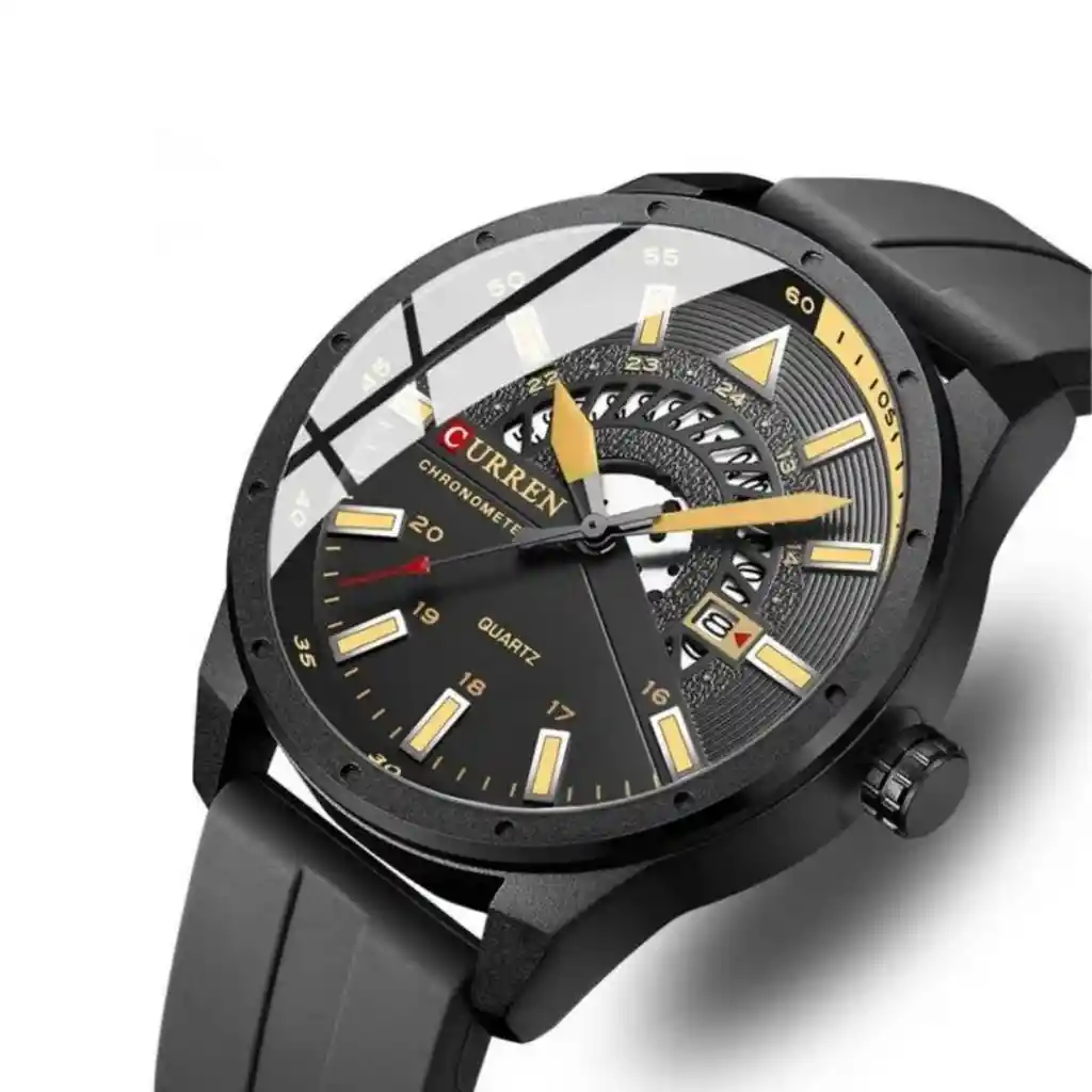Reloj Análogo Curren Original Krec7503- 8365 Acero Inoxidable Color Azul Para Hombre