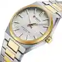 Reloj Analágo Curren Original Krec971901 - 8351 Acero Color Plateado Y Negro Para Hombre