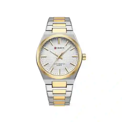 Reloj Analágo Curren Original Krec971901 - 8351 Acero Color Plateado Y Negro Para Hombre