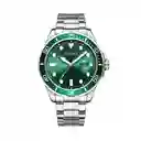 Reloj Análogo Curren Original 8274 Kreb491901 Acero Color Plateado Y Negro Para Hombre
