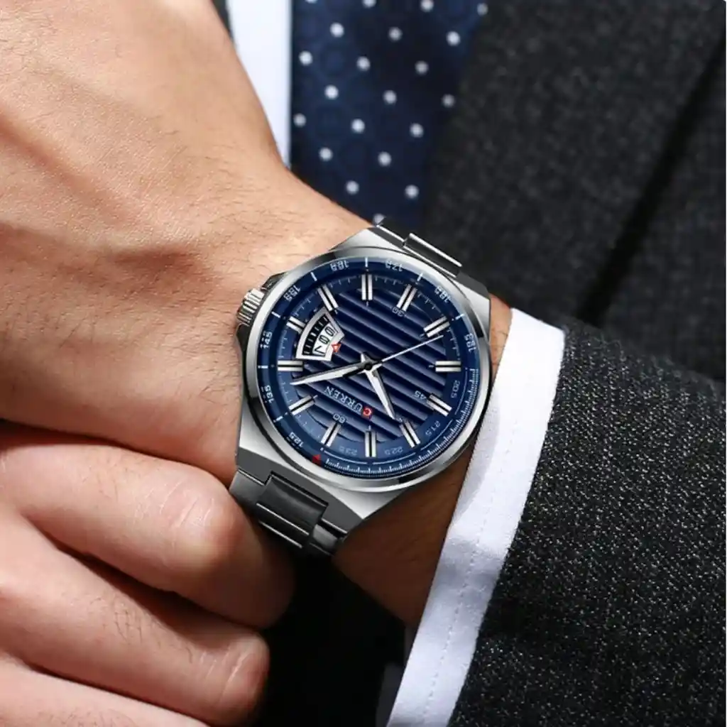 Reloj Análogo Invicta Original 38403 Azul Con Correa De Silicona Para Hombre