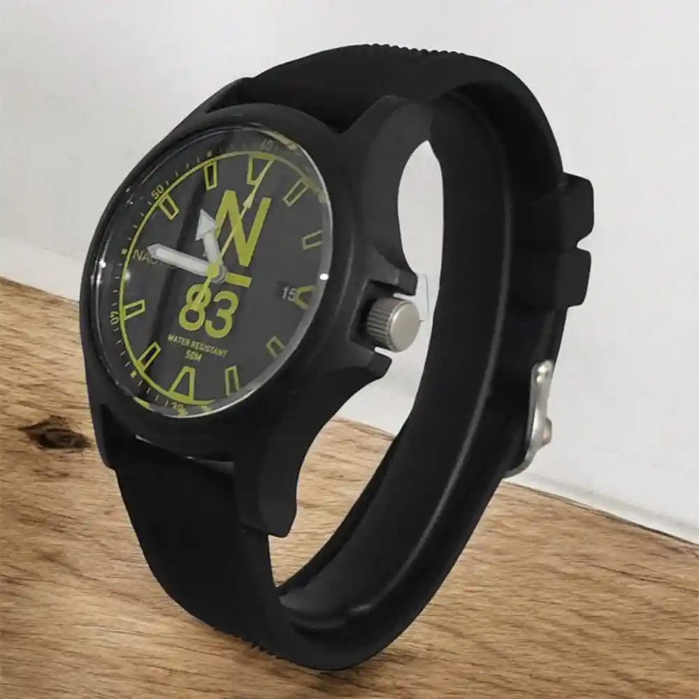 Reloj Análogo Curren Original Kred8305 Acero Inoxidable Color Dorado Y Verde Para Hombre