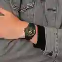 Reloj Análogo Curren Original Kred8305 Acero Inoxidable Color Dorado Y Verde Para Hombre
