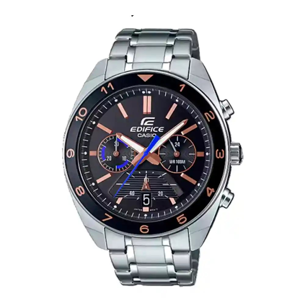 Reloj Análogo Curren Original Kred8002 - 8438 Silicona Color Naranja Y Negro Para Hombre