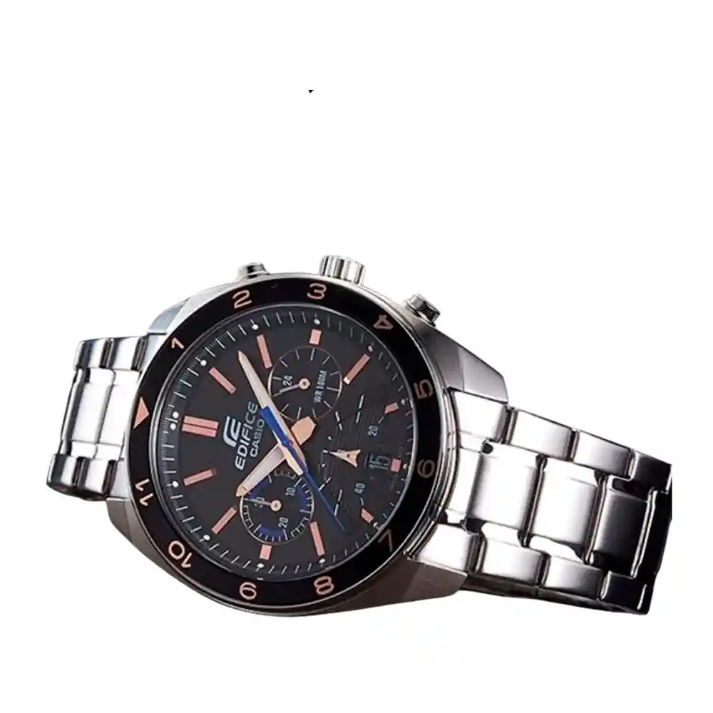 Reloj Análogo Curren Original Kred8002 - 8438 Silicona Color Naranja Y Negro Para Hombre