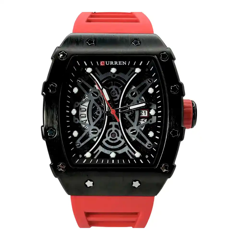 Reloj Análogo Curren Original Krec7803 Para Hombre Acero Color Azul Y Dorado