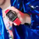 Reloj Análogo Curren Original Krec7803 Para Hombre Acero Color Azul Y Dorado
