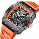 Reloj Análogo Curren Original Kreb562001para Hombre Acero Color Negro-oro Rosa