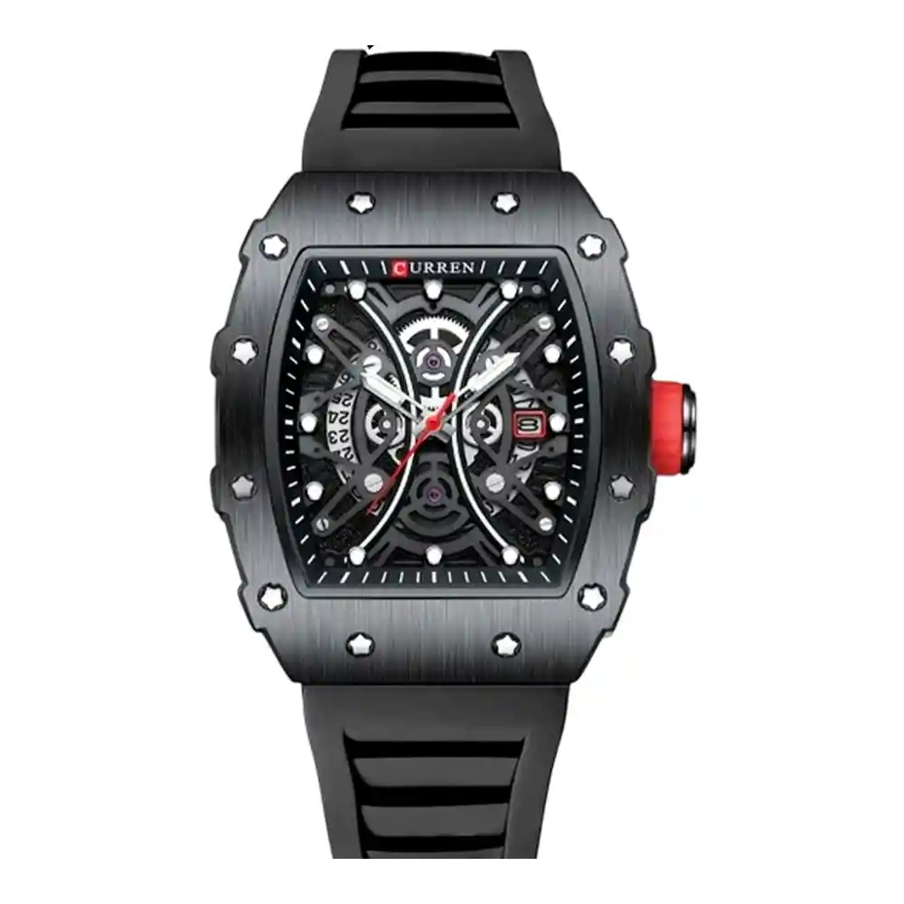 Reloj Análogo Curren Original Kred011903 Para Hombre Acero Color Plateado