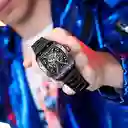 Reloj Análogo Curren Original Kred011903 Para Hombre Acero Color Plateado