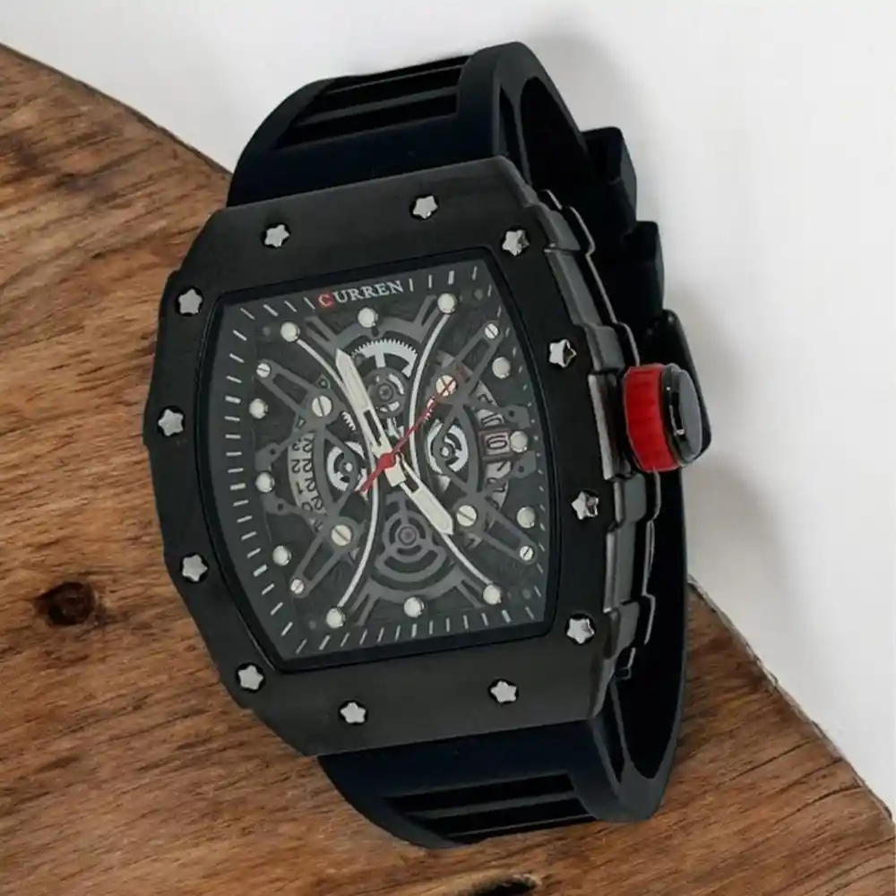 Reloj Análogo Curren Original Kred011903 Para Hombre Acero Color Plateado