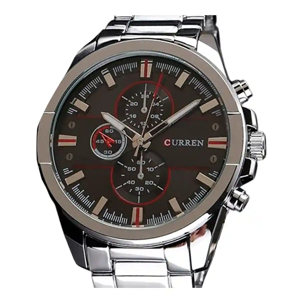 Reloj Análogo Curren Original Kred17192118 Para Hombre Acero Color Plata Y Dorado