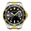 Reloj Análogo Curren Original Kreb560120 Para Hombre Acero Color Negro