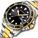 Reloj Análogo Curren Original Kreb560120 Para Hombre Acero Color Negro