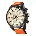 Reloj Análogo Curren Original Krea9401010101 Para Hombre Cuero Color Plomo