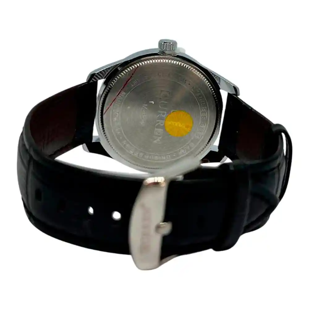 Reloj Análogo Curren Original Kred17190719 Para Hombre Acero Color Plata Y Verde