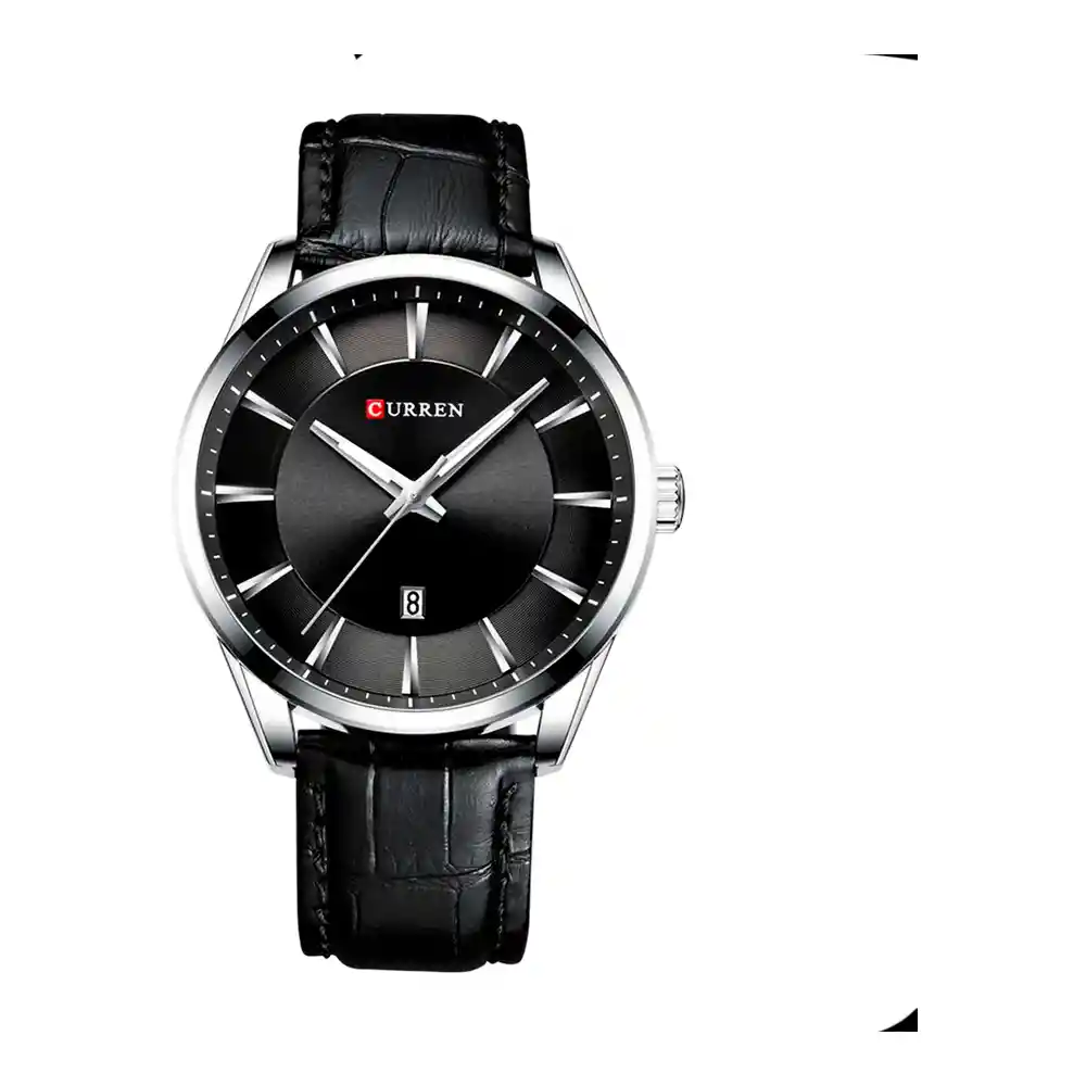 Reloj Análogo Curren Original Kred17190719 Para Hombre Acero Color Plata Y Verde