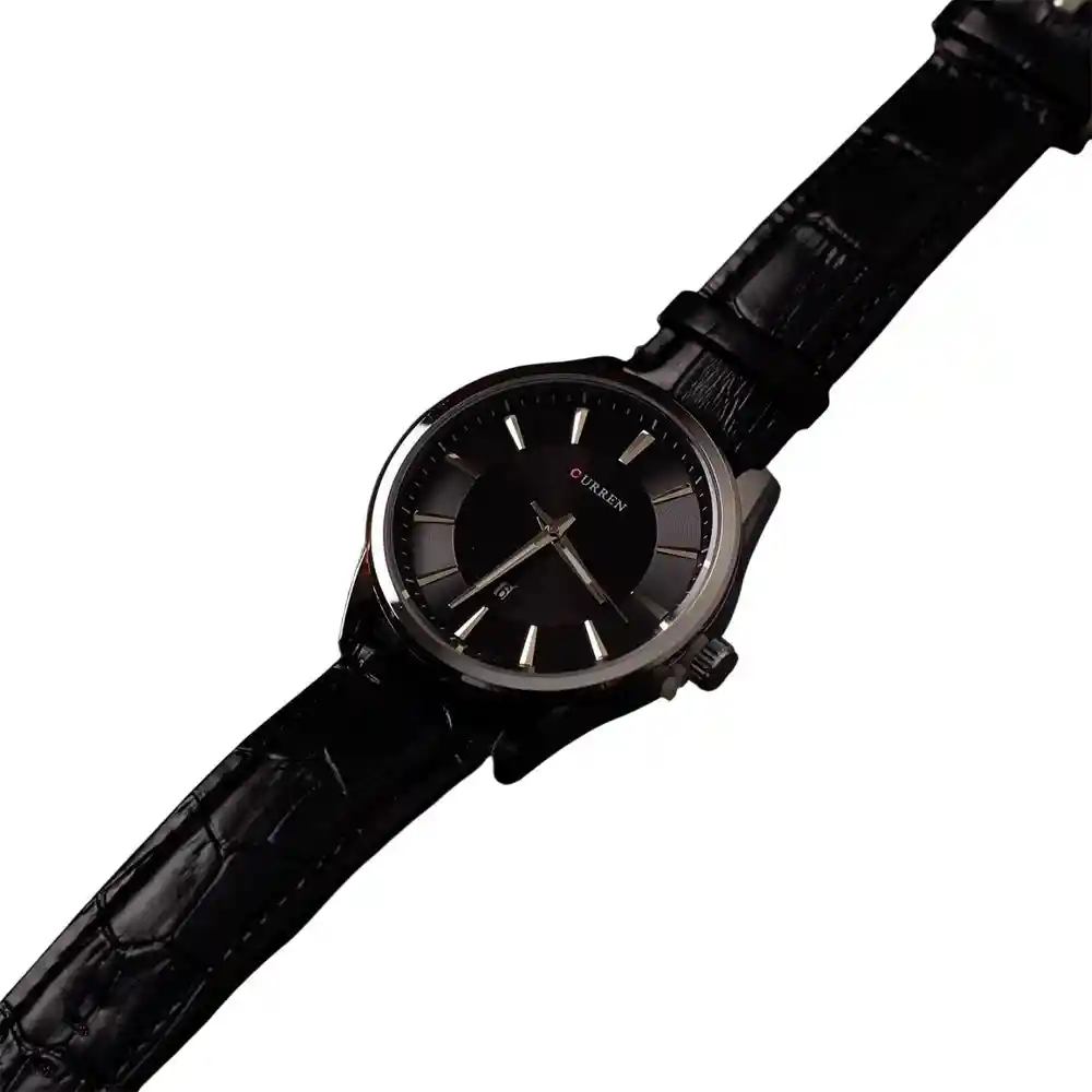 Reloj Análogo Curren Original Kred17190719 Para Hombre Acero Color Plata Y Verde