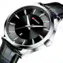 Reloj Análogo Curren Original Kred17190719 Para Hombre Acero Color Plata Y Verde