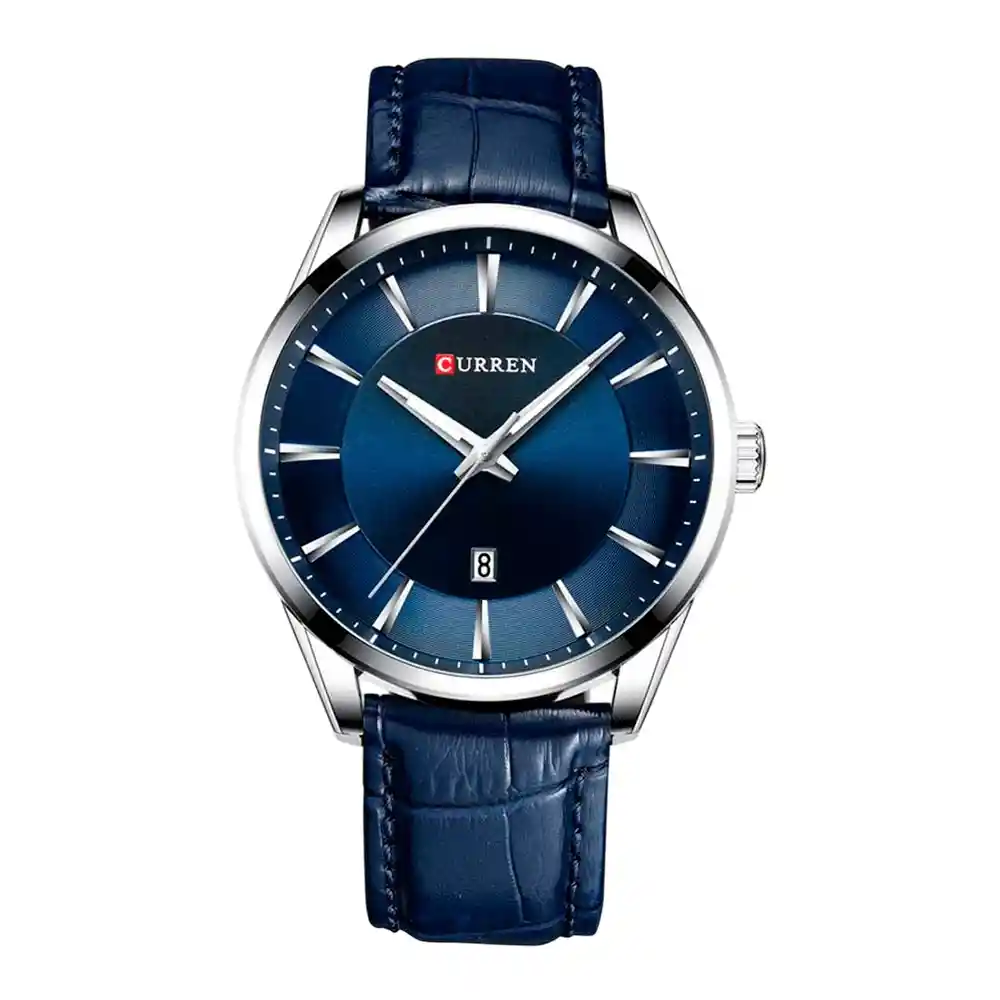 Reloj Análogo Curren Original Kred17190119 Para Hombre Acero Color Plata Y Negro