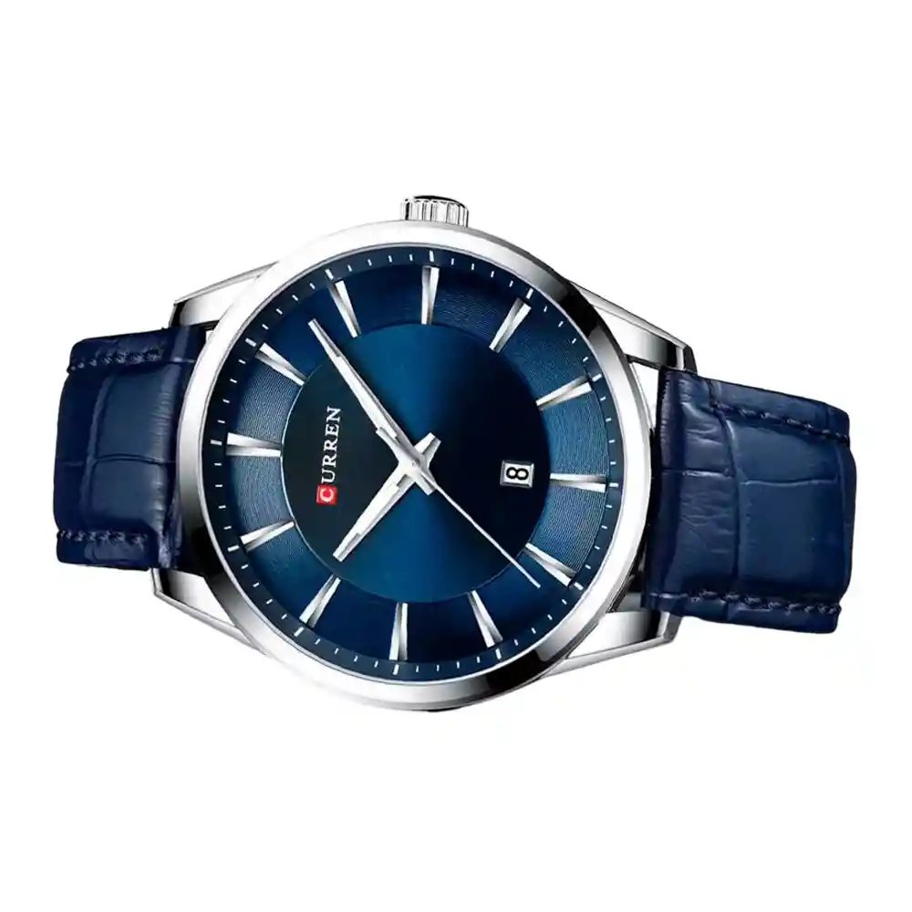 Reloj Análogo Curren Original Kred17190119 Para Hombre Acero Color Plata Y Negro