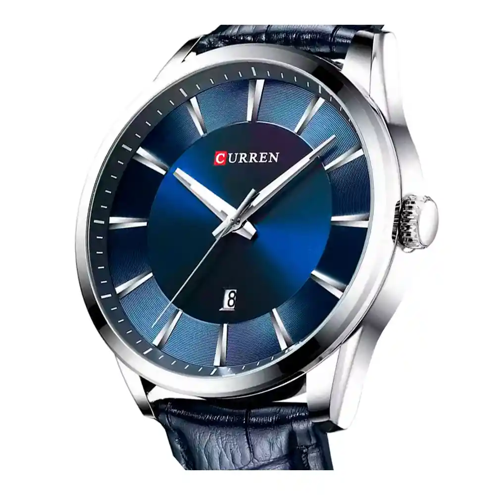 Reloj Análogo Curren Original Kred17190119 Para Hombre Acero Color Plata Y Negro