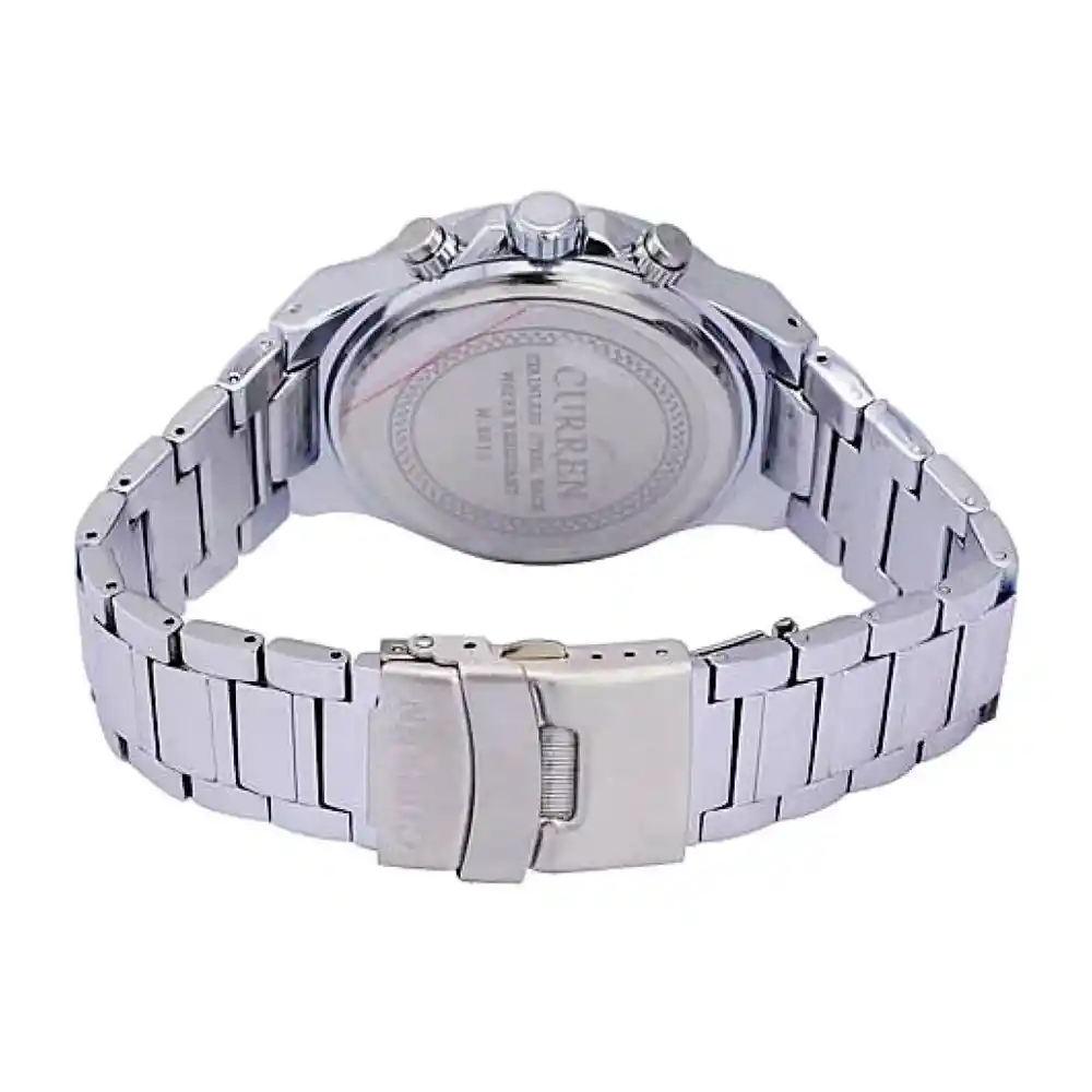 Reloj Análogo Curren Original Deportivo Kred8504 Para Hombre Acero Azul Y Dorado