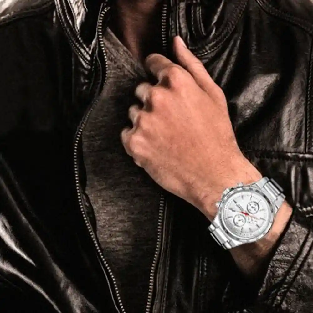 Reloj Análogo Curren Original Deportivo Kred8504 Para Hombre Acero Azul Y Dorado