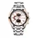 Reloj Análogo Curren Original Deportivo Kred8502 Para Hombre Acero Negro Y Plomo