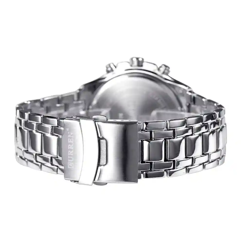 Reloj Análogo Curren Original Kred17190118 Acero Color Plateado Y Dorado Para Hombre
