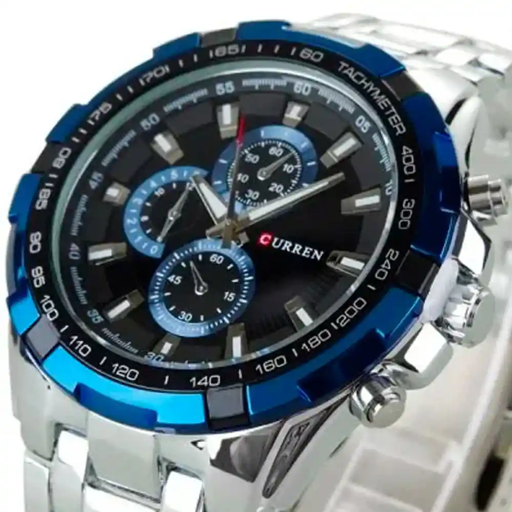 Reloj Análogo Curren Original Kred17190118 Acero Color Plateado Y Dorado Para Hombre