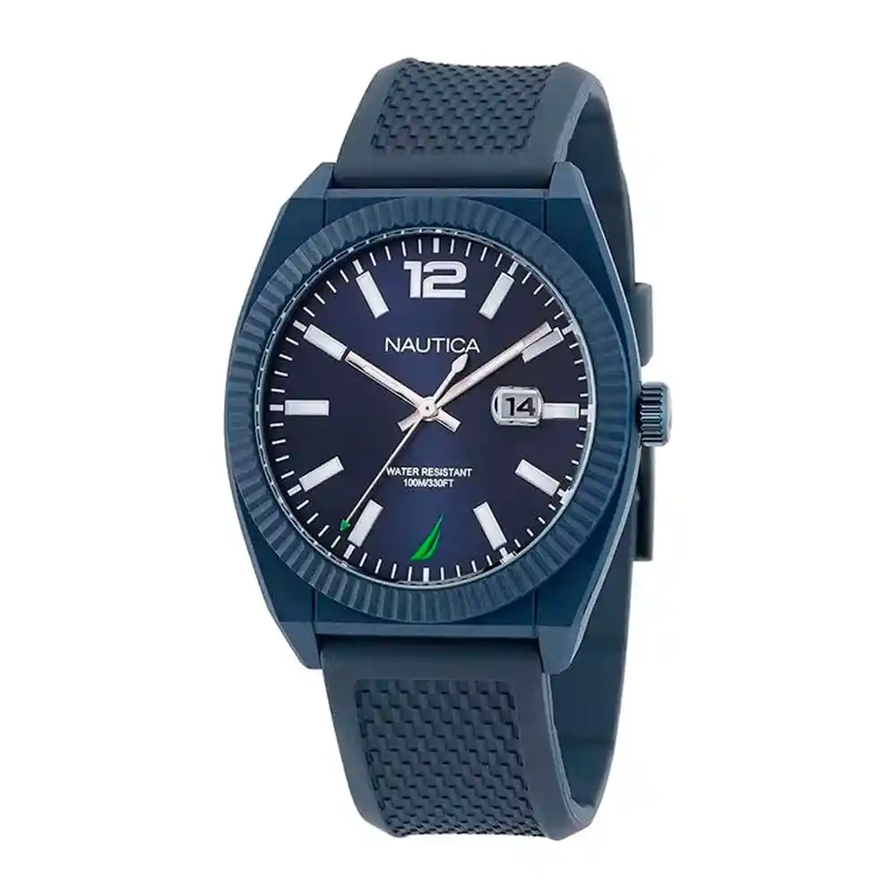 Reloj Análogo Edifice Original Efv_540d_1a2v Acero Color Plateado Y Azul Para Hombre