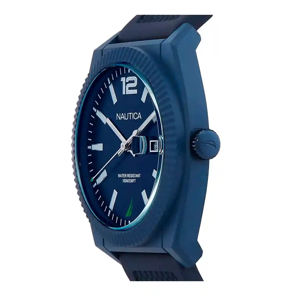 Reloj Análogo Edifice Original Efv_540d_1a2v Acero Color Plateado Y Azul Para Hombre
